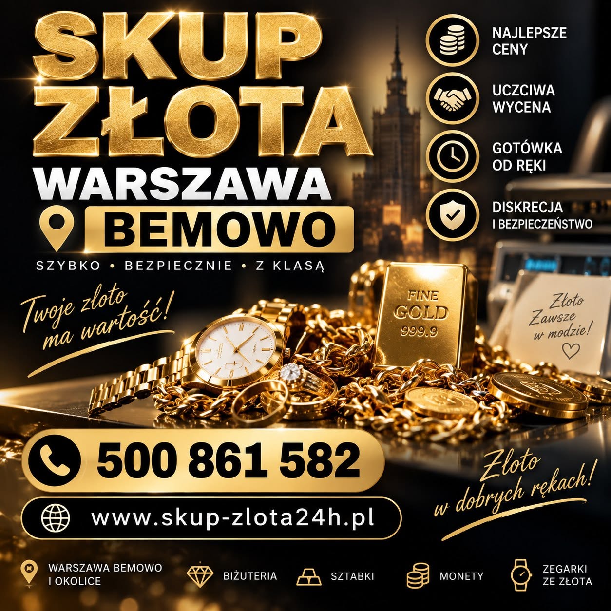 Skup złota Warszawa Bemowo