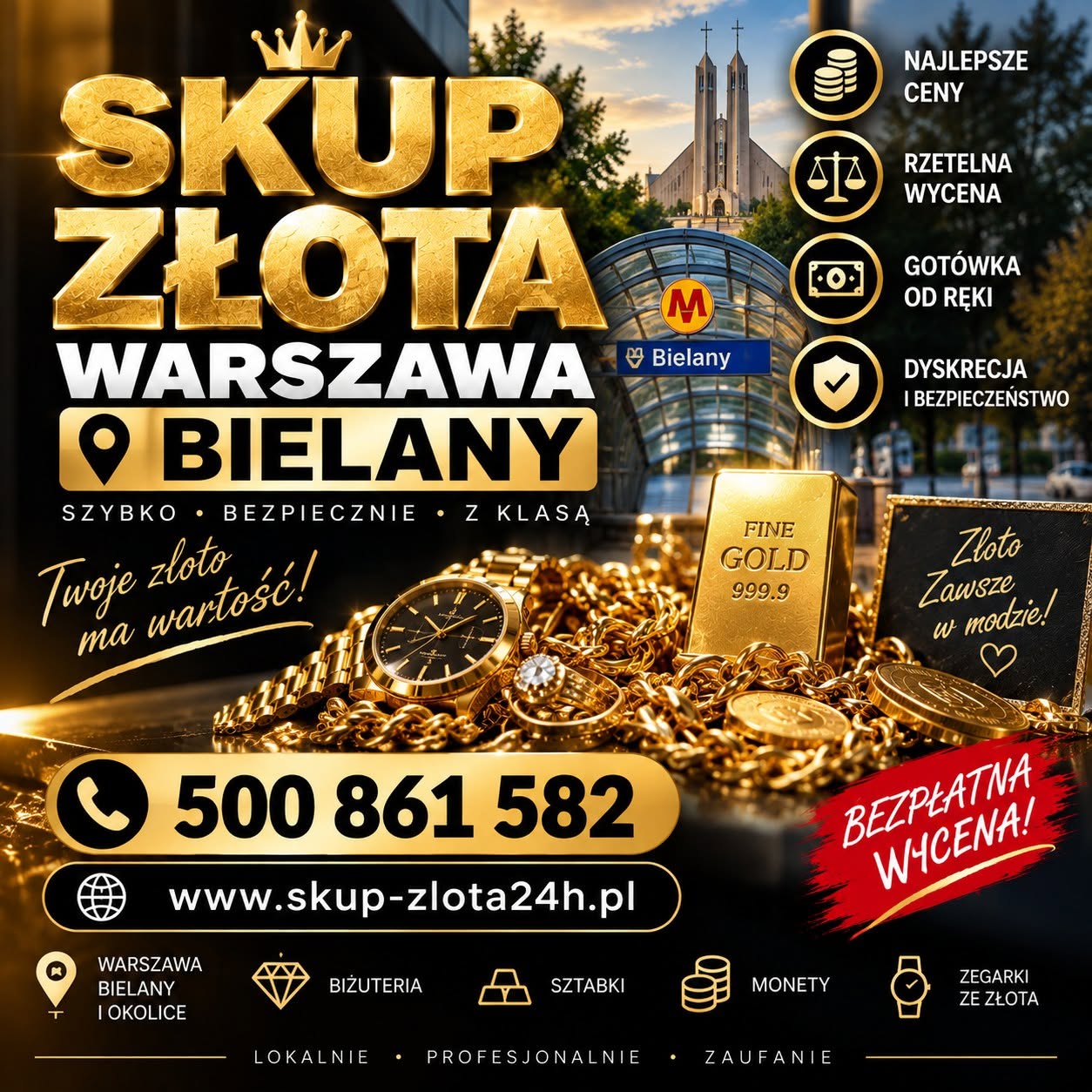 Skup złota Warszawa Bielany
