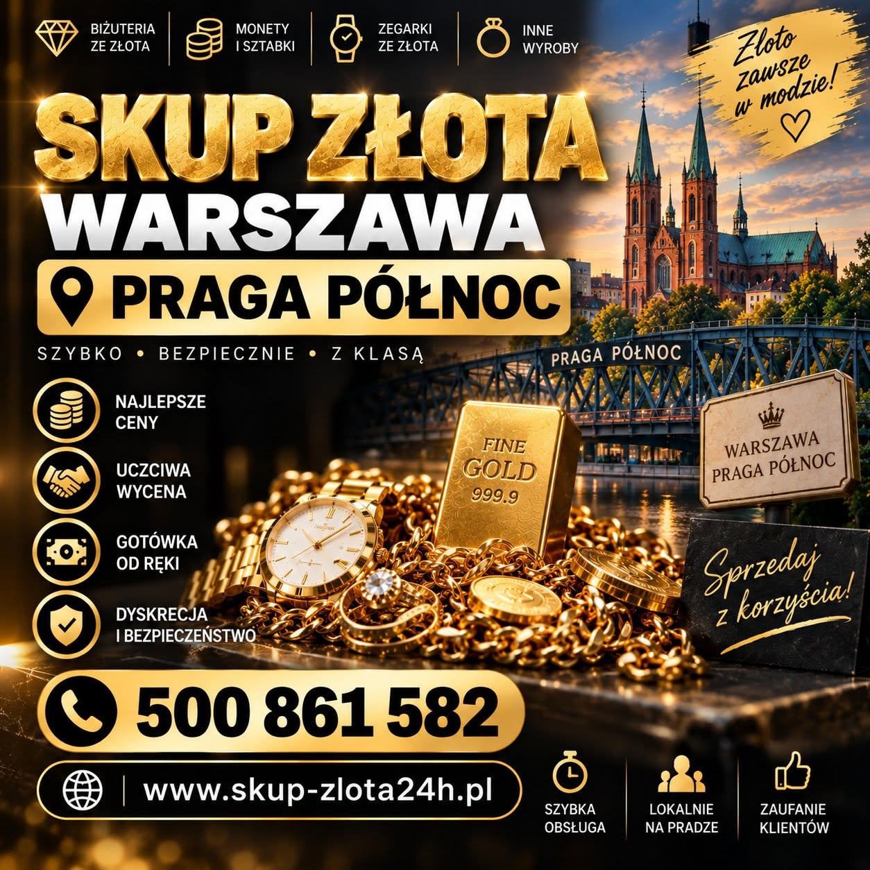 Skup złota Warszawa Praga Północ