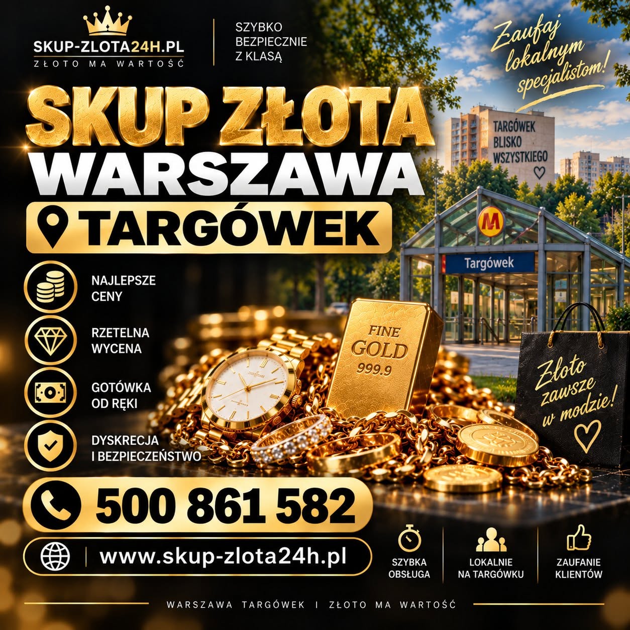 Skup złota Warszawa Targówek