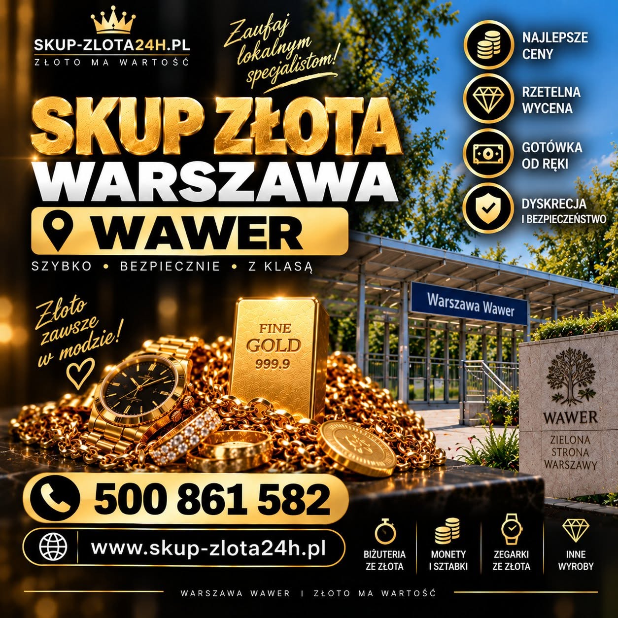 Skup złota Warszawa Wawer