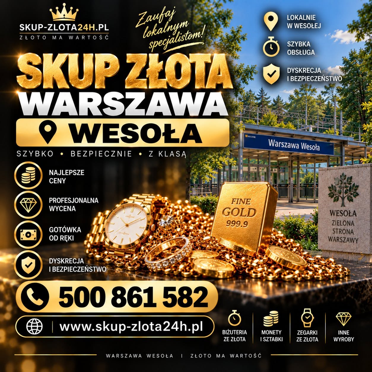 Skup złota Warszawa Wesoła